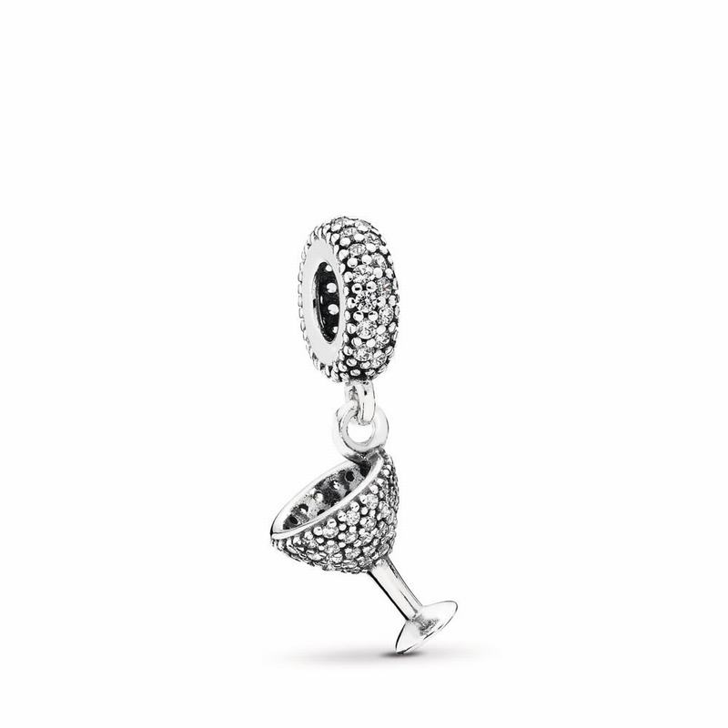 Pandora Night Out Dangle Charm - Sterling Silver/Cubic Zirconia - Canada | UD2897UC